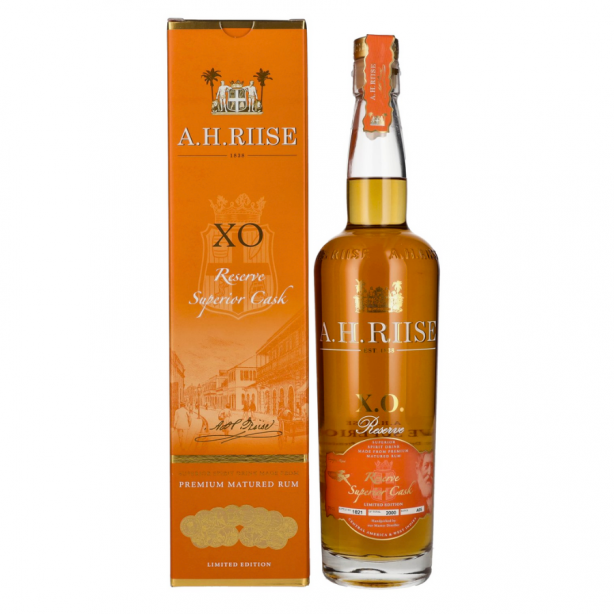 A.H. Riise XO Reserve Ambre d’Or Rum 40% 0.7L GB
