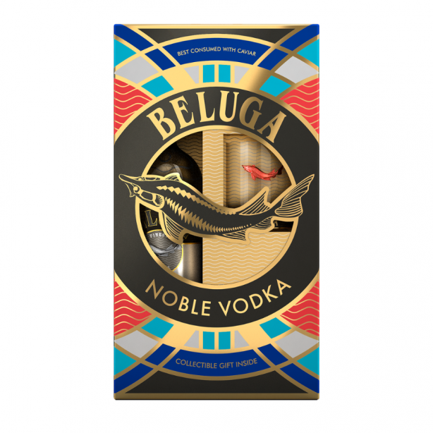 Beluga Noble + Glass 40% 1L GB