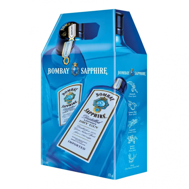 Bombay Sapphire Gin Twinpack 47% 2x1L