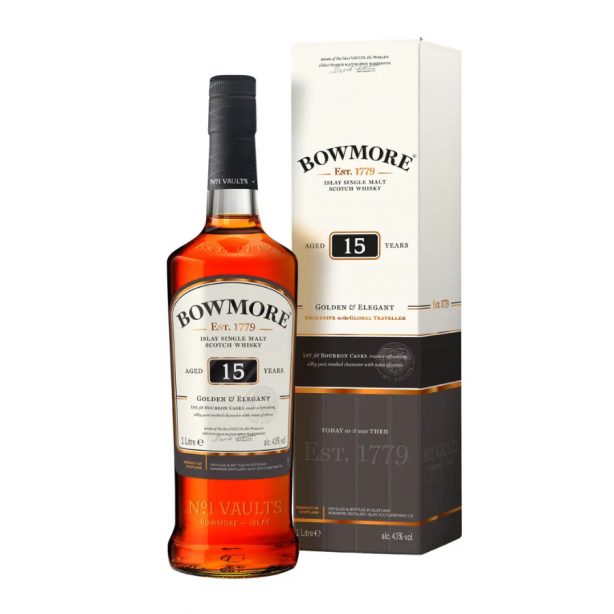 Bowmore 15YO Islay Single Malt Scotch Whisky 43% 1L GB