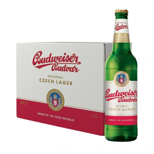 Budweiser Budvar 5% Bottles 20 x 0.5L