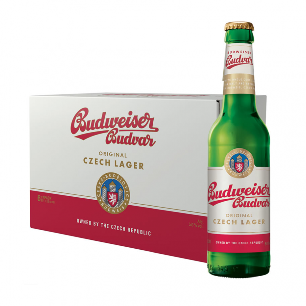 Budweiser Budvar 5% Bottles 24 x 0.33L