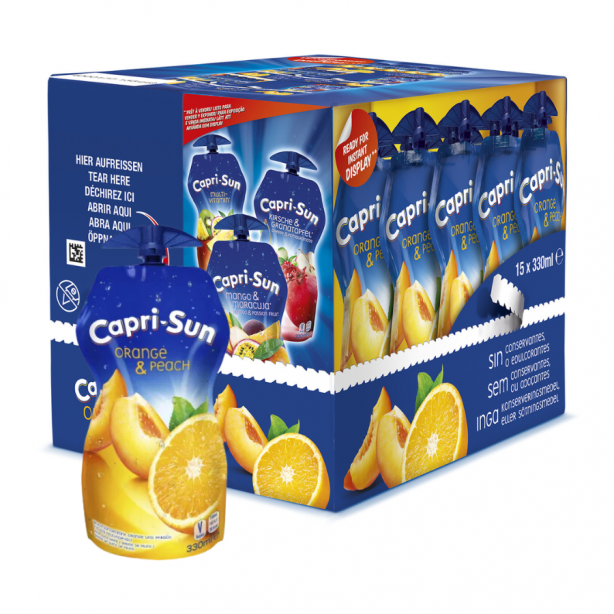 Capri Sun Orange-Peach 15 x 0.33L Pack