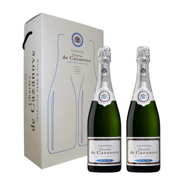 Charles de Cazanove Tradition Pere & Fils Champagne AOC Brut White Twinpack 12% 2x0.75L GB