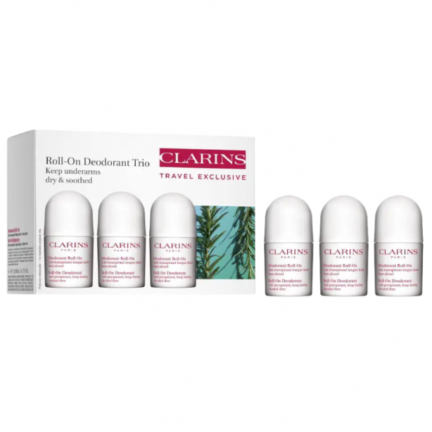 Clarins Gentle Care Deodorant Roll-On Trio Travel Set