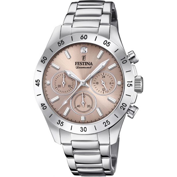 Festina F20397/3 Boyfriend Ladies Watch with Pink Dial