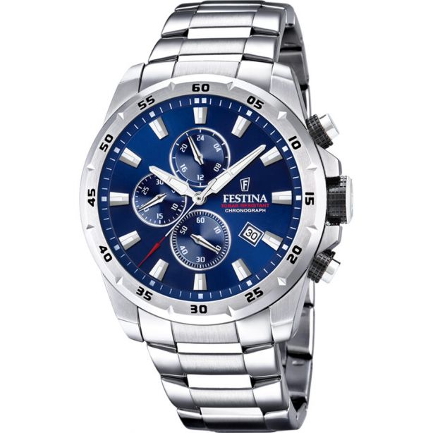 Festina F20463/2 Chrono Sport Blue Stainles Steel Gents Watch with Date