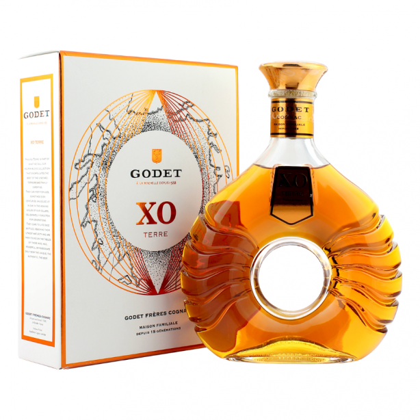 Godet XO Terre Cognac 40% 0.7L gift pack
