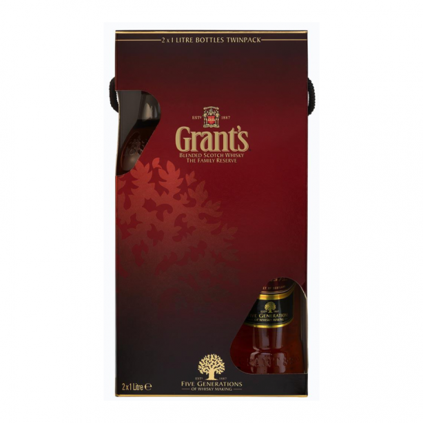 Grant's Triple Wood Blended Scotch Whisky Twin Pack 40% 2x1L