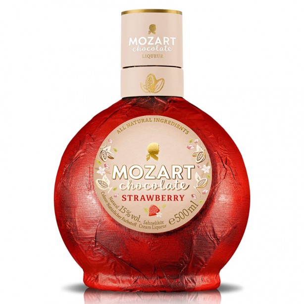 Mozart White Chocolate Cream Strawberry 17% 0.5L