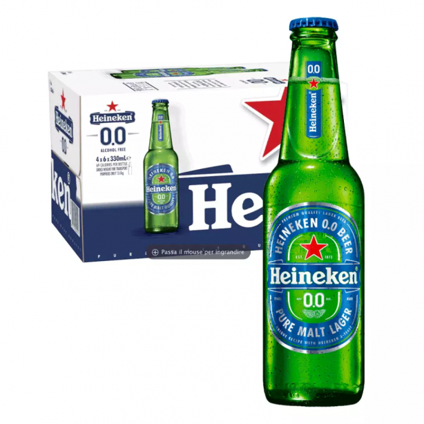 Heineken 0.0% Bottles 24 x 0.33L