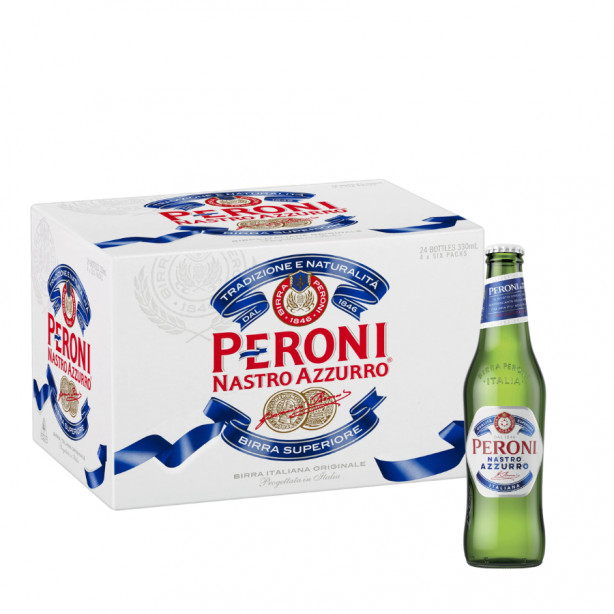 Peroni Nastro Azzurro 5% Bottles 24 x 0.33L