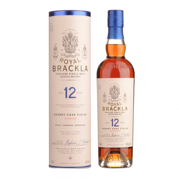 Royal Brackla 12YO Sherry Cask Highland Single Malt 46% 1L Tube