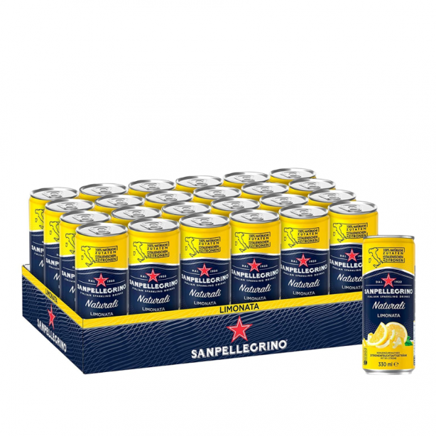 S.Pellegrino Italian Sparkling Drinks Lemon 24 x 0.33L Can