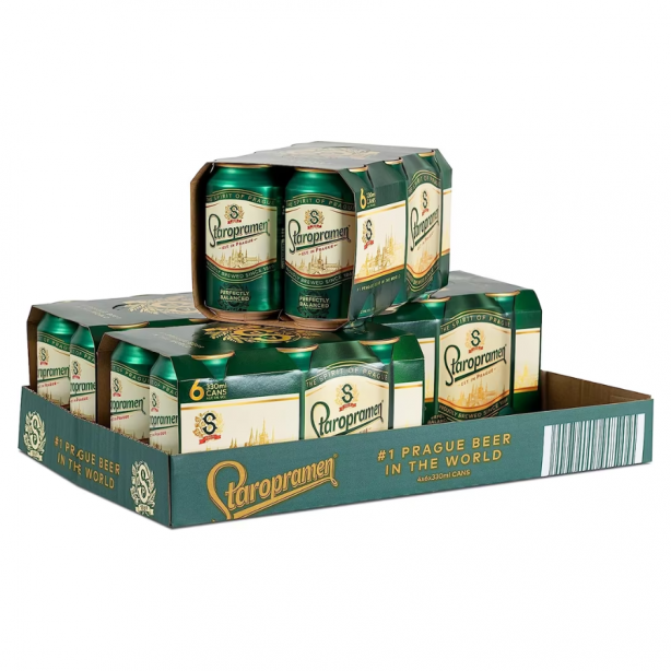 Staropramen 5% Cans 24 x 0.33L