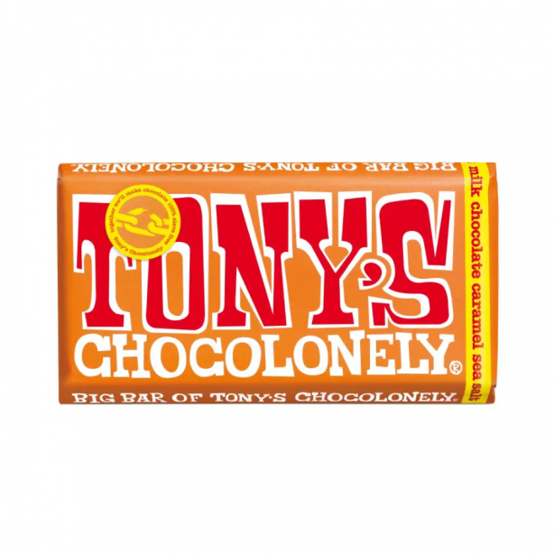 Tony's Chocolonely Milk Chocolate with Caramel and Seasalt 32% 240g