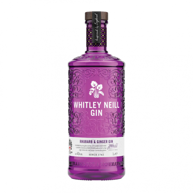 Whitley Neill Rhubarb & Ginger Gin 43% 1L