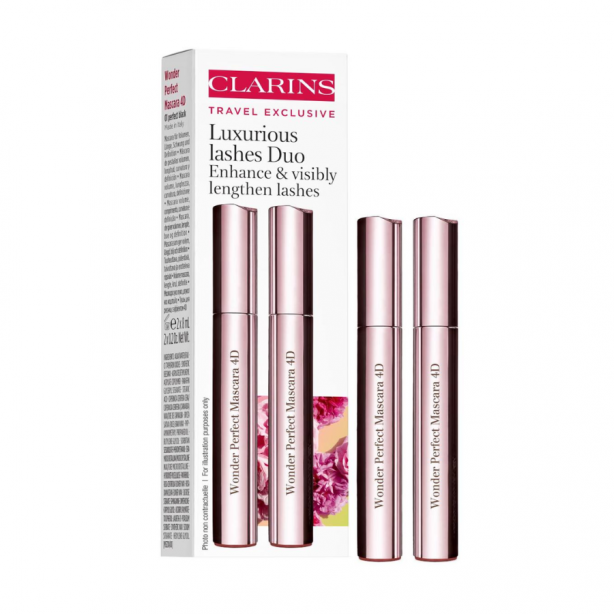 Clarins Wonder Perfect 4D Mascara Duo Travel Set