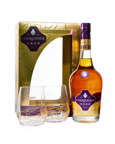 Courvoisier VSOP Value Added Pack + 2 Glasses 40% 1L
