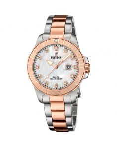 Festina F20505/1 Boyfriend Ladies Watch with Mother of Pearl Dial and Crystals