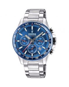 Festina F20560/3 Timeless Chronograph Blue Stainless Steel Gents Watch