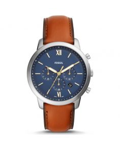 Fossil FS5453 Neutra Blue & Brown Gents Chrono Quartz Watch