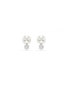 Swarovski Matrix Stud Earrings with Crystal Pearl 5701604