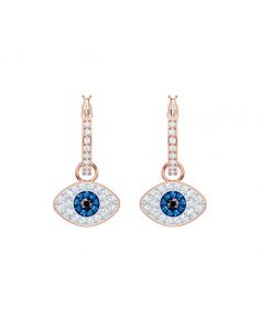 Swarovski Symbolica Hoop Earrings with Evil Eye 5492252