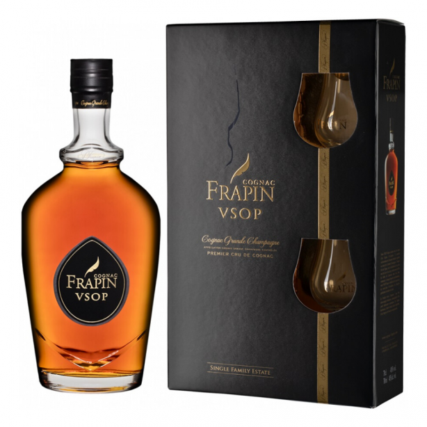 Frapin Grande Champagne VSOP 40% 0.7L GB + 2 glasses
